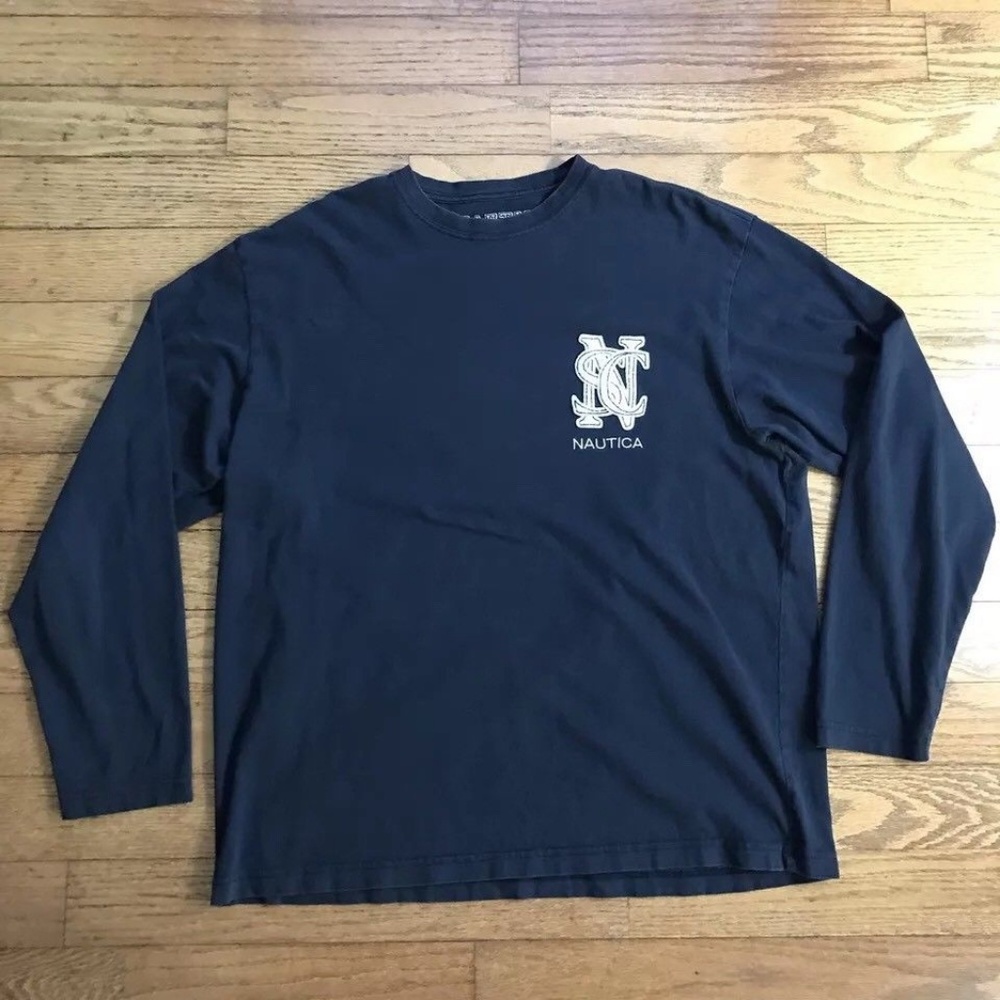 NAUTICA Medium Navy Blue NSC Crew Long Sleeve Top